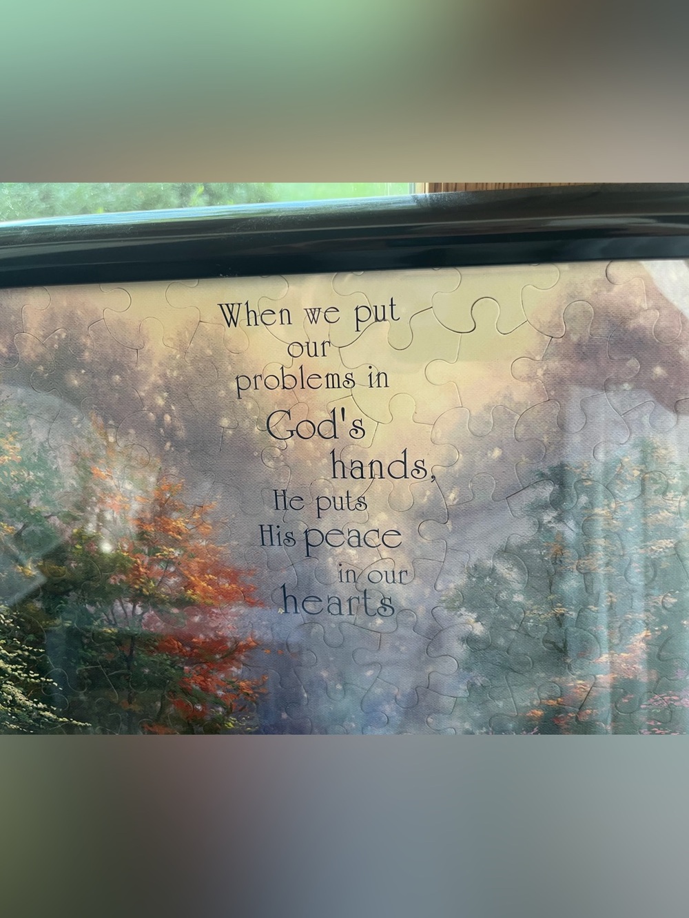 When we put our problems in God's hands He puts His peace in our hearts Framed J